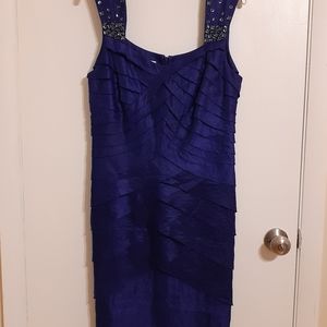 Blue Fancy Dress Knee Length